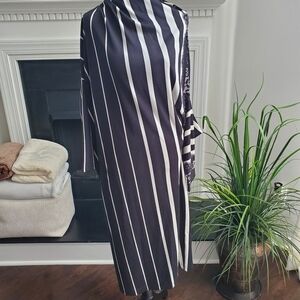 Black and White Striped Dress